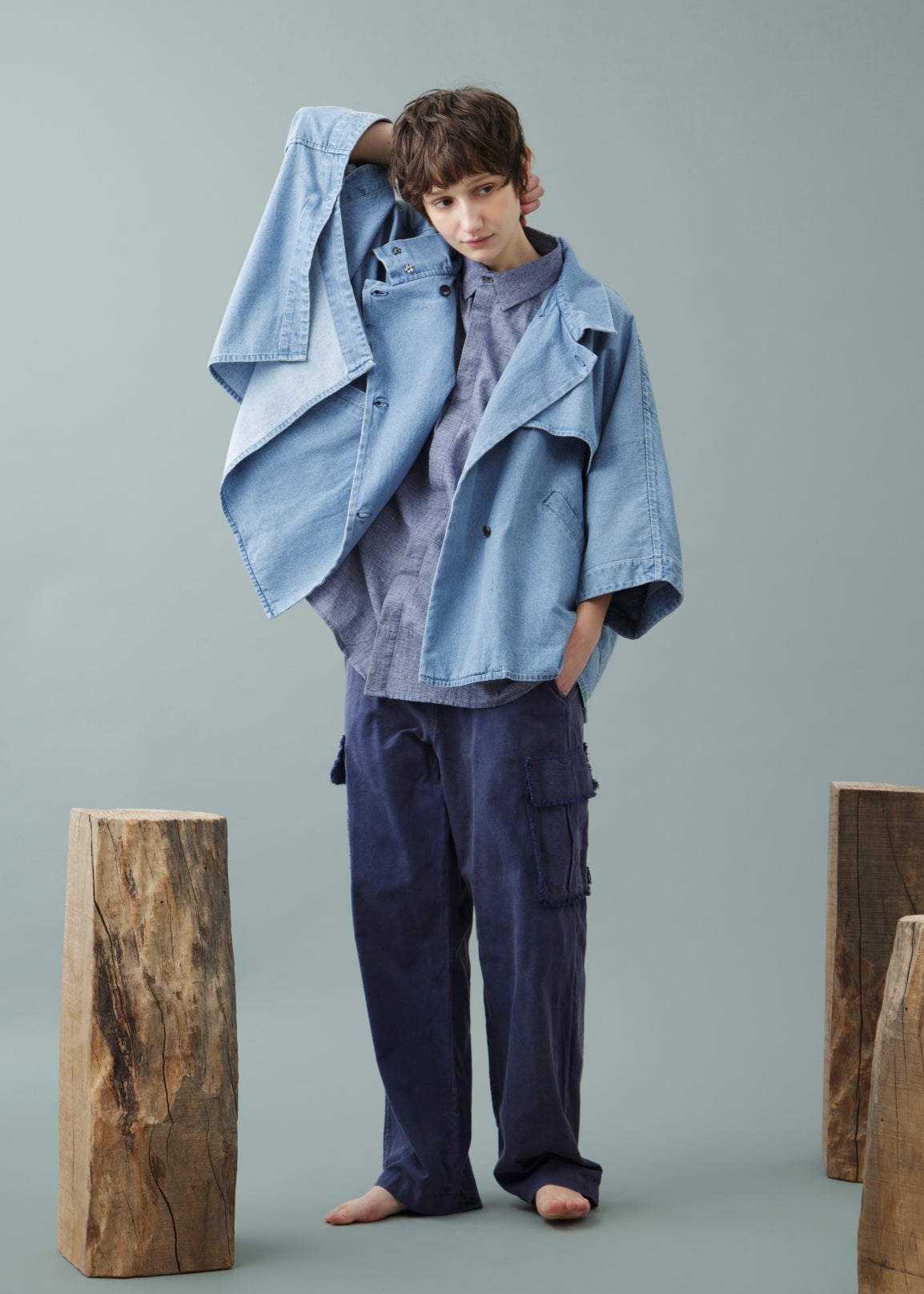 Matou Poncho Denim