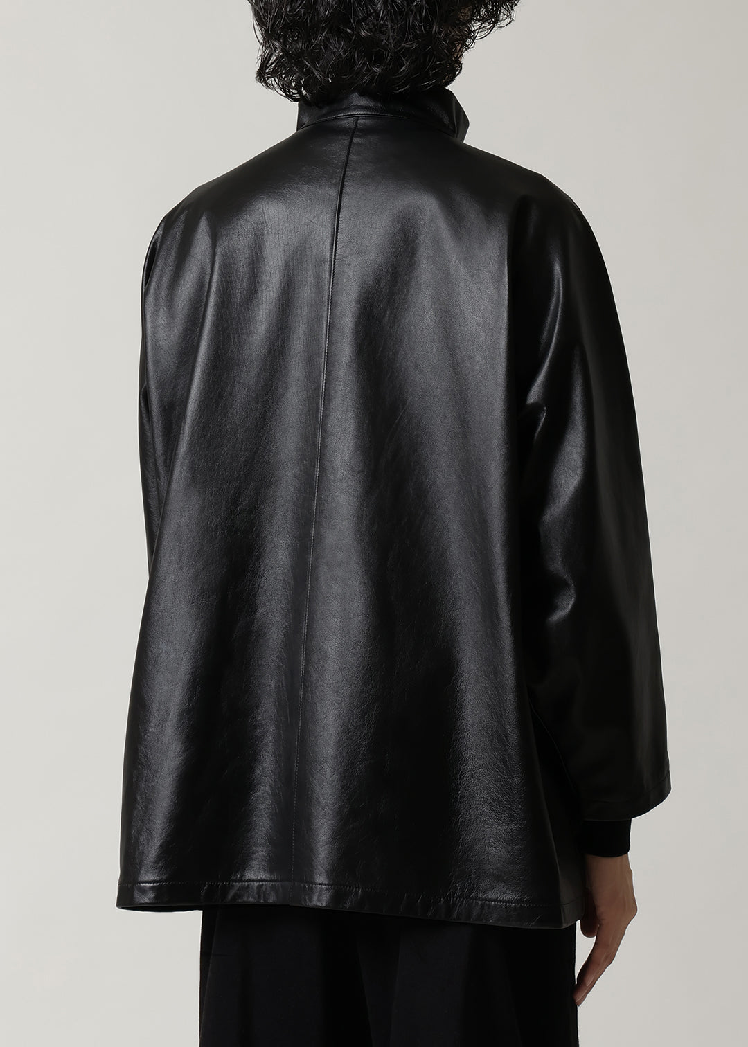 Matou Stand Collar Leather Jacket