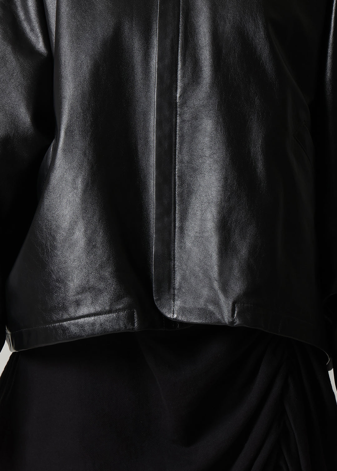 Matou Stand/C Leather Short Jacket