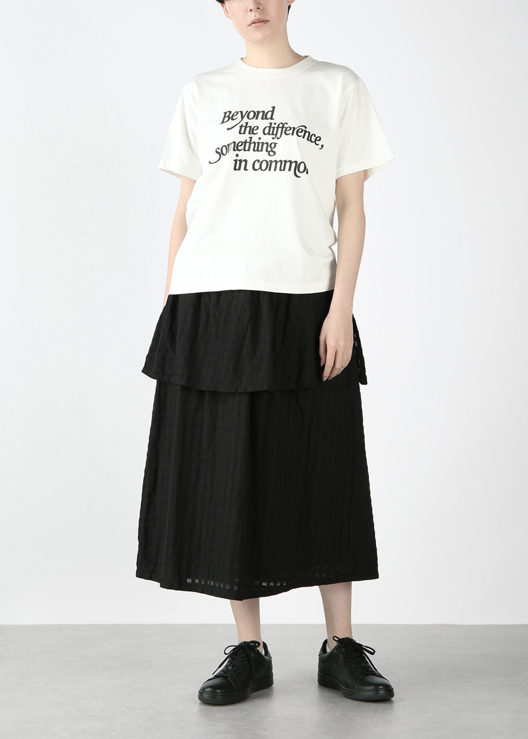 Hiyaku Layered Skirt Chatai check