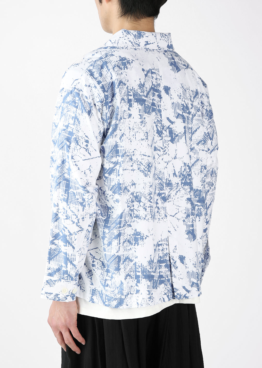 Asymme Jacket Printed Khadi