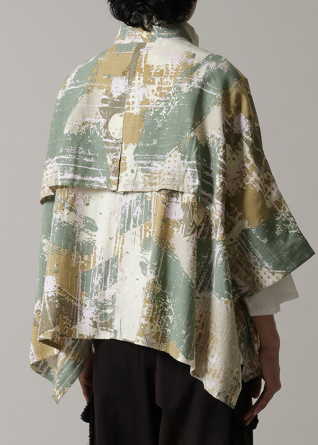 Matou Poncho Printed Khadi Modal