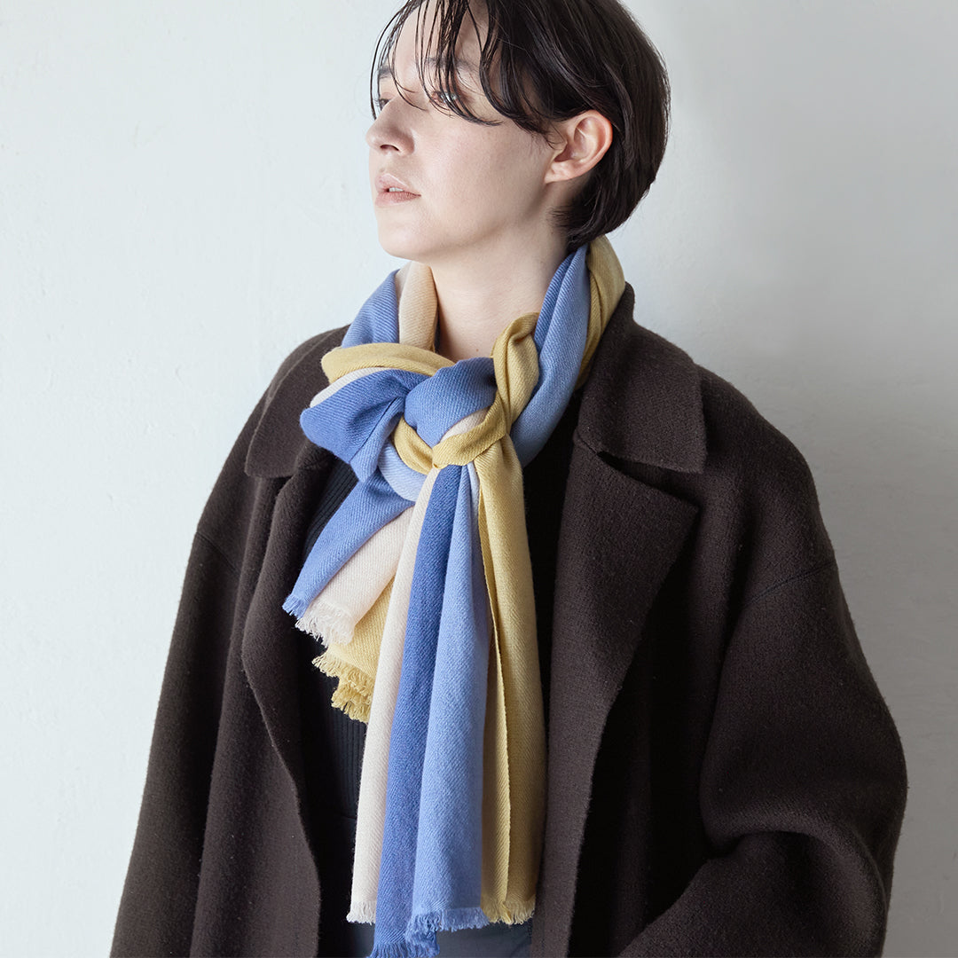 Tricolor Cashmere Stole