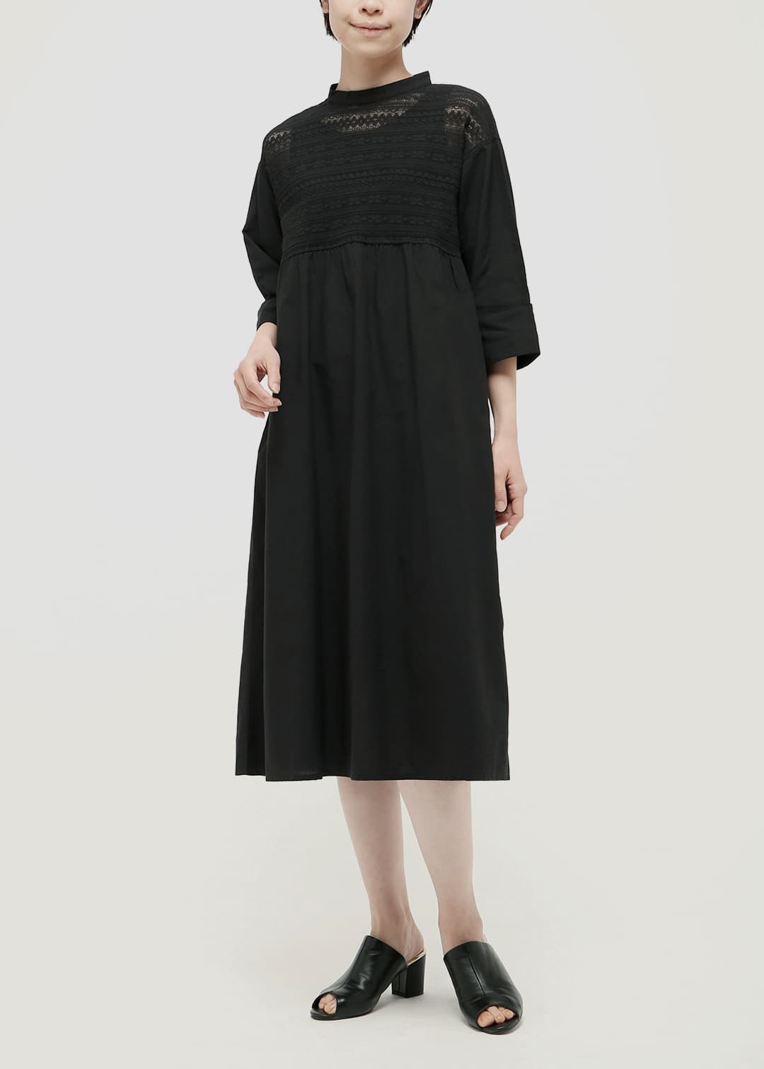 150dt khadi Sheer Lace Yoke OP – マザーハウス 公式サイト